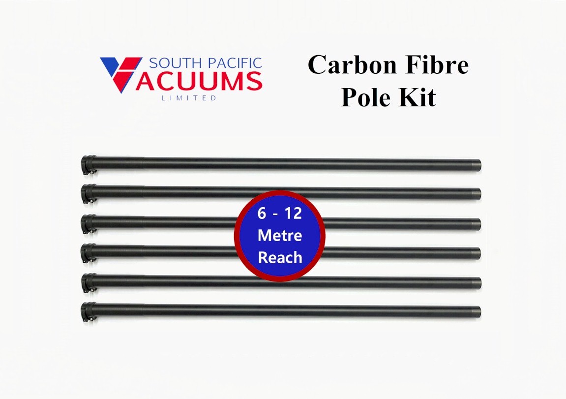 Pole Kits made from Carbon Fibre, 50mm - 6 to 12 metre reach kiits